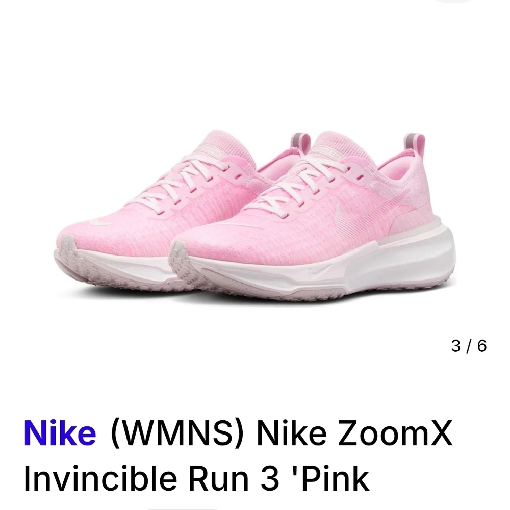 Nike Women's ZoomX Invincible Run 3 Pink Shoes